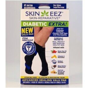 Skineez Skin-Reparative Diabetic Socks Black Large/Xtra Large